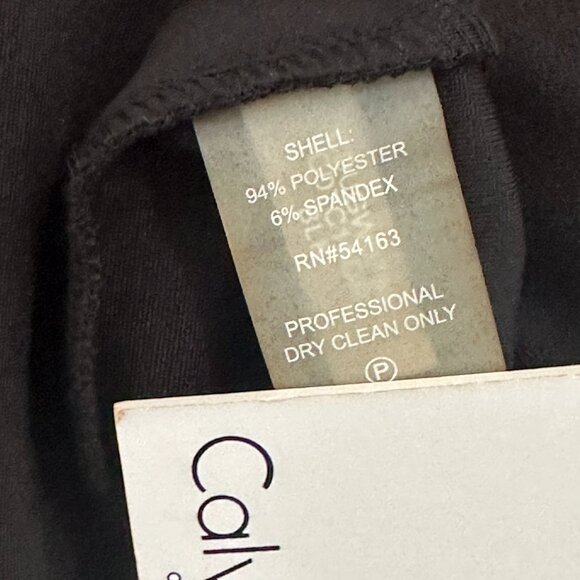 NWT Calvin Klein One Shoulder Ruffle Sheath Cocktail Dress, Black Size 10 - Picture 13 of 13